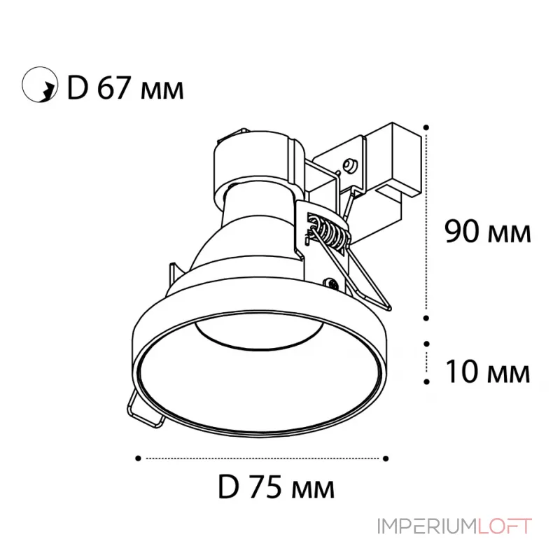 Светильник встраиваемый SP SOLO gold от ImperiumLoft Светильник встраиваемый SP SOLO gold от ImperiumLoft