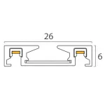 Накладной магнитный шинопровод IT09-9020 black tube от ImperiumLoft
