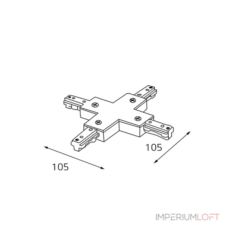 Соединитель крестовой WSO 75 white от ImperiumLoft Соединитель крестовой WSO 75 white от ImperiumLoft