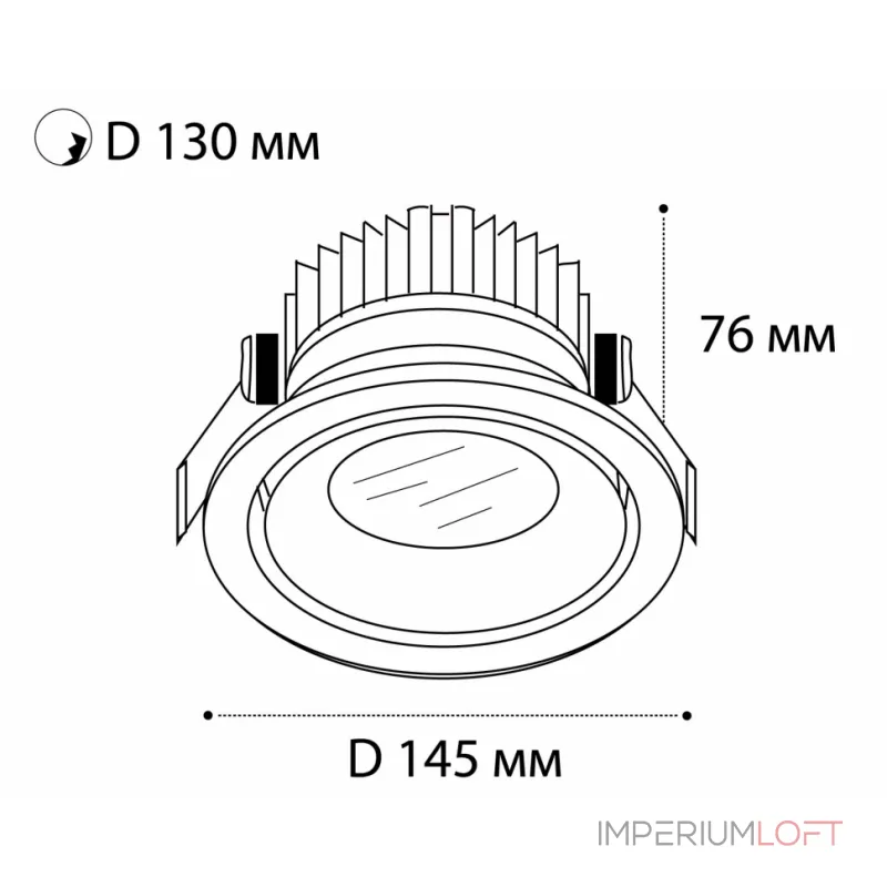 Светильник встраиваемый IT06-6018 black 4000K от ImperiumLoft