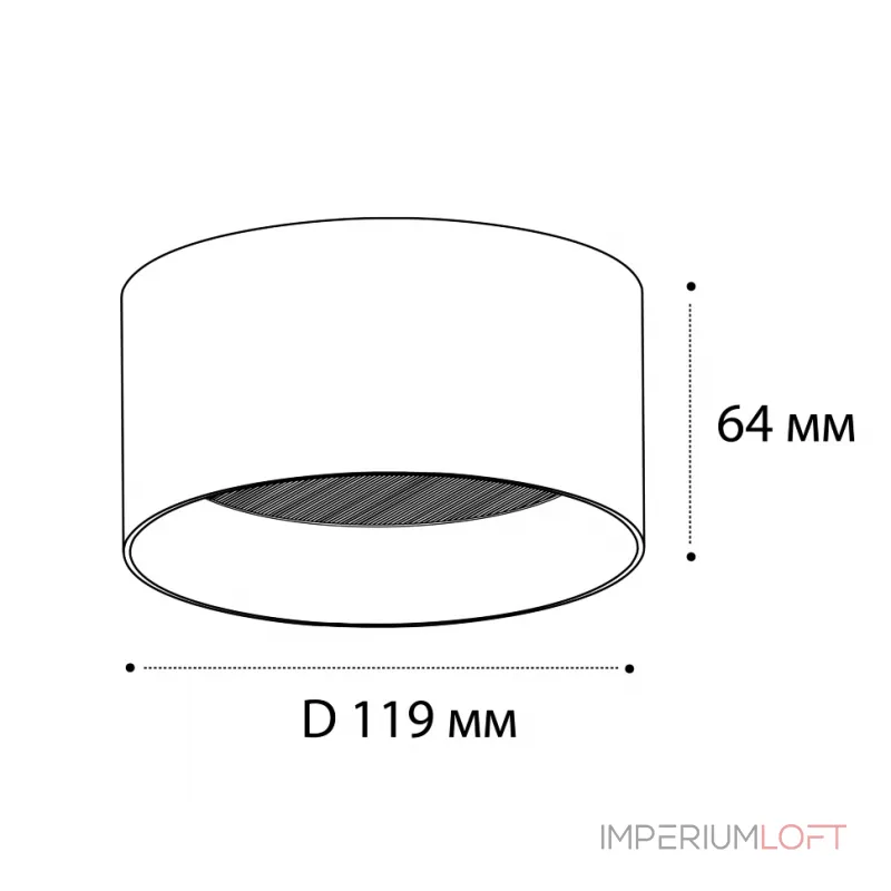 Светильник потолочный влагозащищенный IT02-004 white 3000K от ImperiumLoft