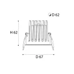 Встраиваемый светильник ITALLINE IT08-8040 white 3000K от ImperiumLoft