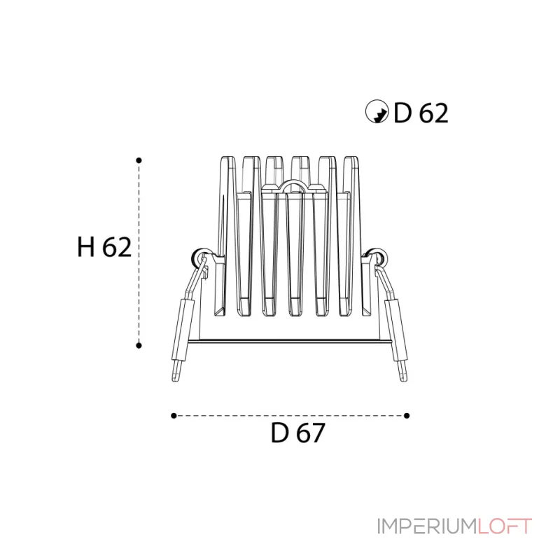 Встраиваемый светильник ITALLINE IT08-8040 white 3000K от ImperiumLoft