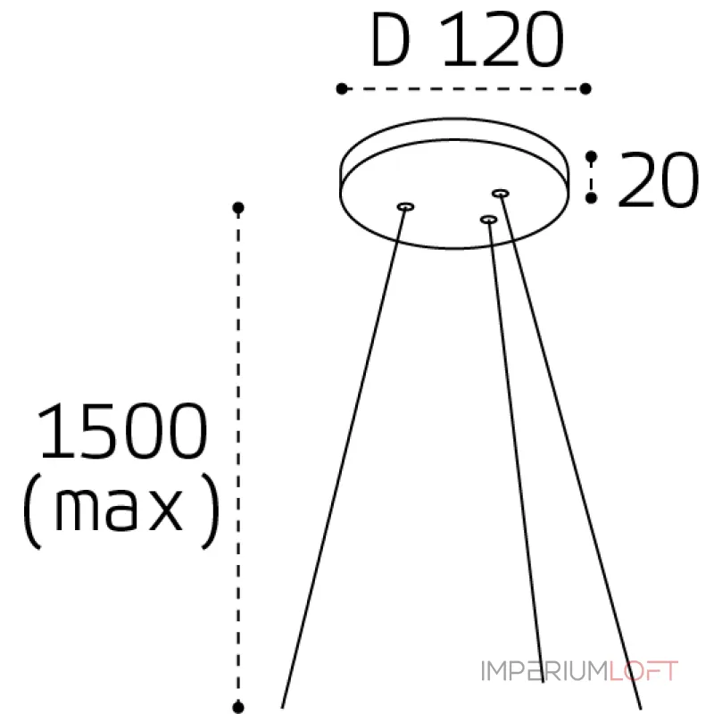 Подвесная основа для светильника IT011-5025 black от ImperiumLoft Подвесная основа для светильника IT011-5025 black от ImperiumLoft