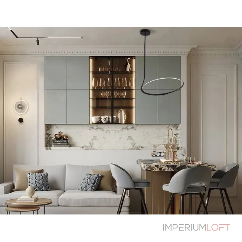 Подвесной светильник IT013-6025 black 3000K