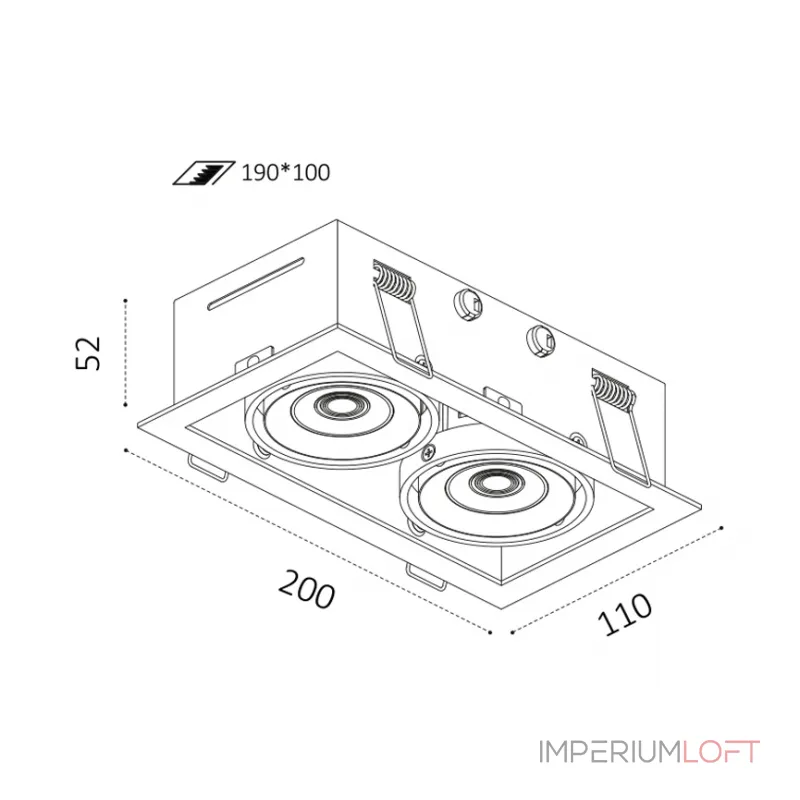 Светильник встраиваемый поворотный DL 3033 white 4000K от ImperiumLoft