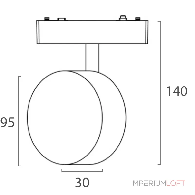 Светильник трековый IT09-9019 black 3000K от ImperiumLoft