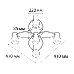 Светильник потолочный Vega PL 6088/5 bronze от ImperiumLoft