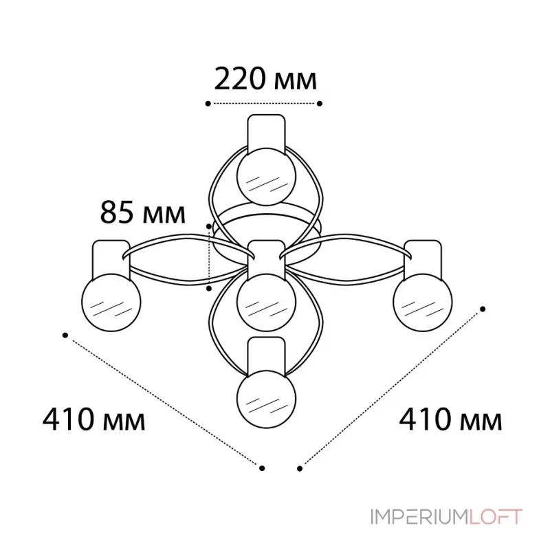 Светильник потолочный Vega PL 6088/5 bronze от ImperiumLoft Светильник потолочный Vega PL 6088/5 bronze от ImperiumLoft