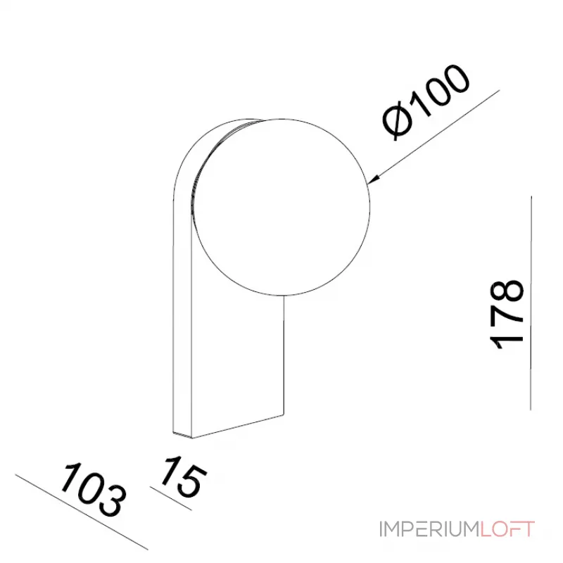 Светильник настенный влагозащищенный DE-317 bronze от ImperiumLoft Светильник настенный влагозащищенный DE-317 bronze от ImperiumLoft