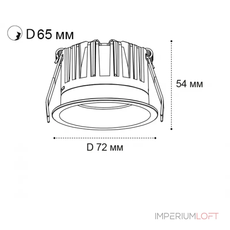 Светильник встраиваемый влагозащищенный IT08-8035 white 4000K от ImperiumLoft