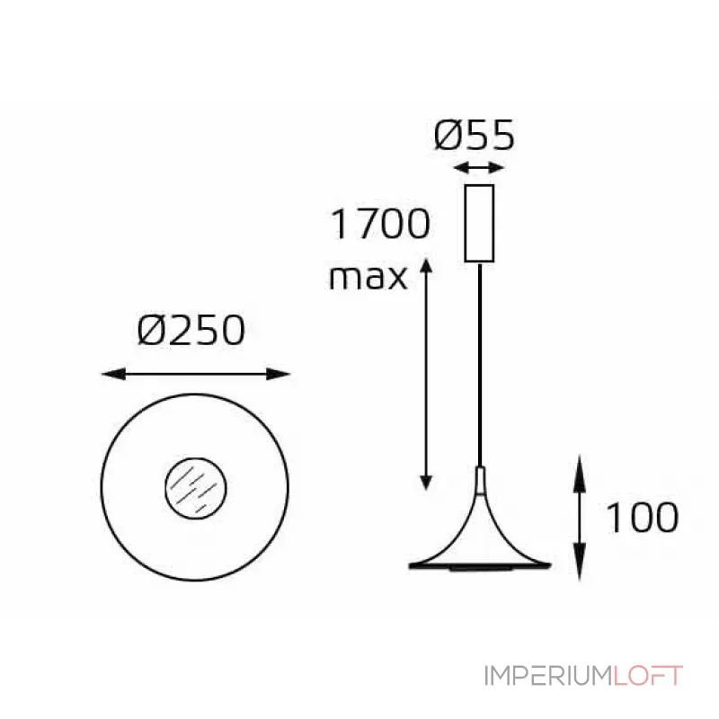 Подвесной светильник IT03-339 grey