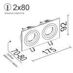 Встраиваемый поворотный светильник под сменную лампу LeDron AO11821 Alum от ImperiumLoft