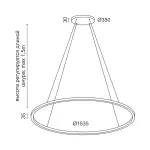 Подвесной светильник LeDron RING LINE RING LINE R1500 White 3K