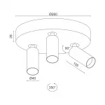 Потолочный поворотный светодиодный светильник LeDron SAGITONY SAGITONY R3 S40 Dim White 4000K от ImperiumLoft