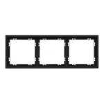 Рамка на 3 поста для розеток и выключателей LeDron 3 Frame PC Black от ImperiumLoft