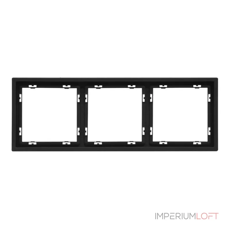 Рамка на 3 поста для розеток и выключателей LeDron 3 Frame PC Black от ImperiumLoft