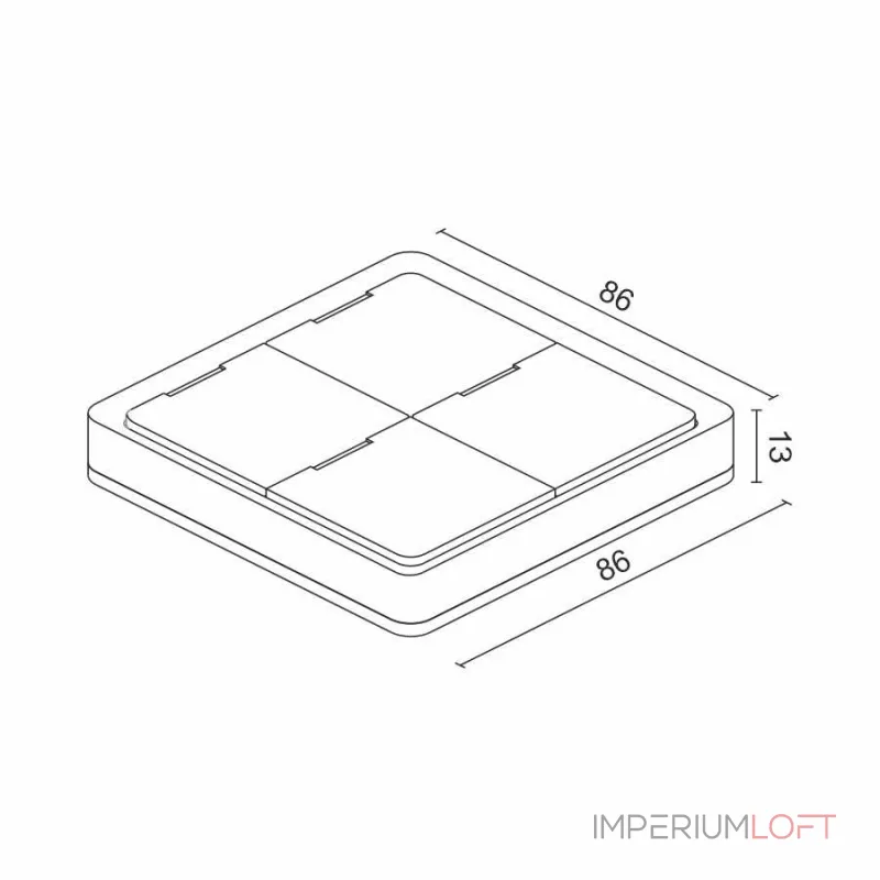 Накладная 4-х кнопочная радиопанель 12 сцен LeDron Zigbee SC04 от ImperiumLoft