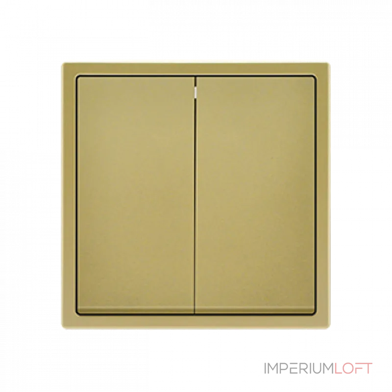 Выключатель двухклавишный звонкового типа LeDron 2G Reset Gold от ImperiumLoft