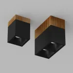 Потолочный светильник Ledron KUBING 2 Wooden 160 Black 4000K от ImperiumLoft
