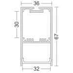 Накладной профиль LeDron 13306 13306(W)+RMP-20 от ImperiumLoft