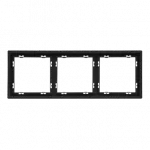 Рамка на 3 поста для розеток и выключателей LeDron 3 Frame PC Black от ImperiumLoft
