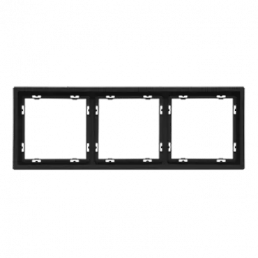 Рамка на 3 поста для розеток и выключателей LeDron 3 Frame PC Black