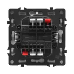 Двухклавишный проходной переключатель с LED-подсветкой LeDron 2 Gang 2 Way LED Black от ImperiumLoft