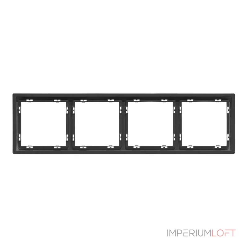 Рамка на 4 поста для розеток и выключателей LeDron 4 Frame PC Grey от ImperiumLoft