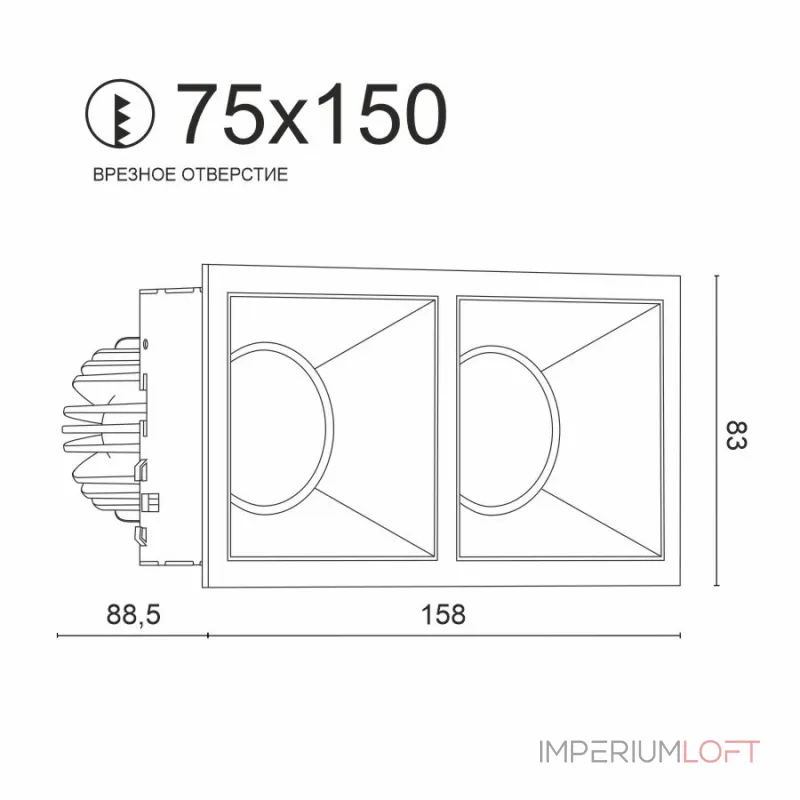 Встраиваемый светодиодный светильник LeDron RISE KIT RISE KIT 2 LED 4000K White от ImperiumLoft Встраиваемый светодиодный светильник LeDron RISE KIT RISE KIT 2 LED 4000K White от ImperiumLoft
