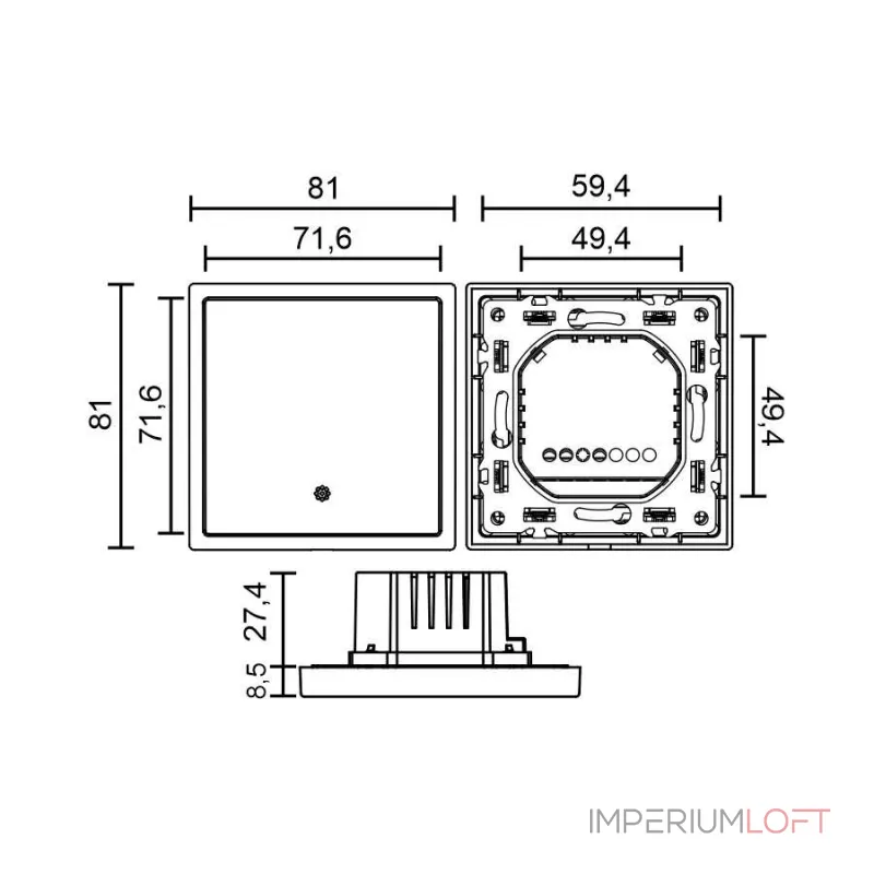 Беспроводной сенсорный термостат LeDron WIFI Touch Electric heating Thermostat Black от ImperiumLoft