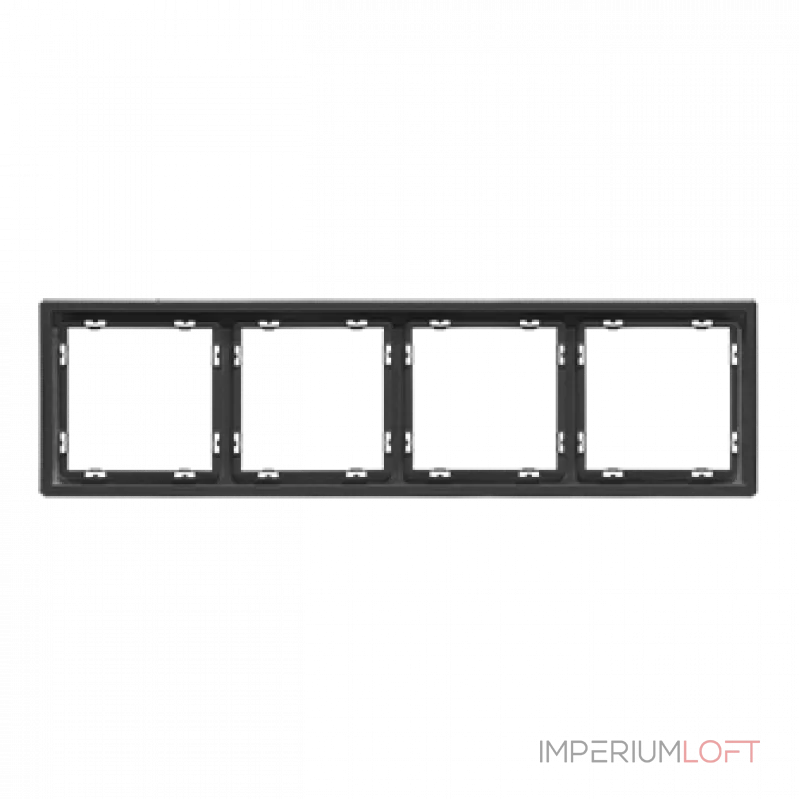 Рамка на 4 поста для розеток и выключателей LeDron 4 Frame PC Grey от ImperiumLoft