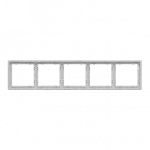 Рамка на 5 постов для розеток и выключателей LeDron 5 Frame PC White от ImperiumLoft