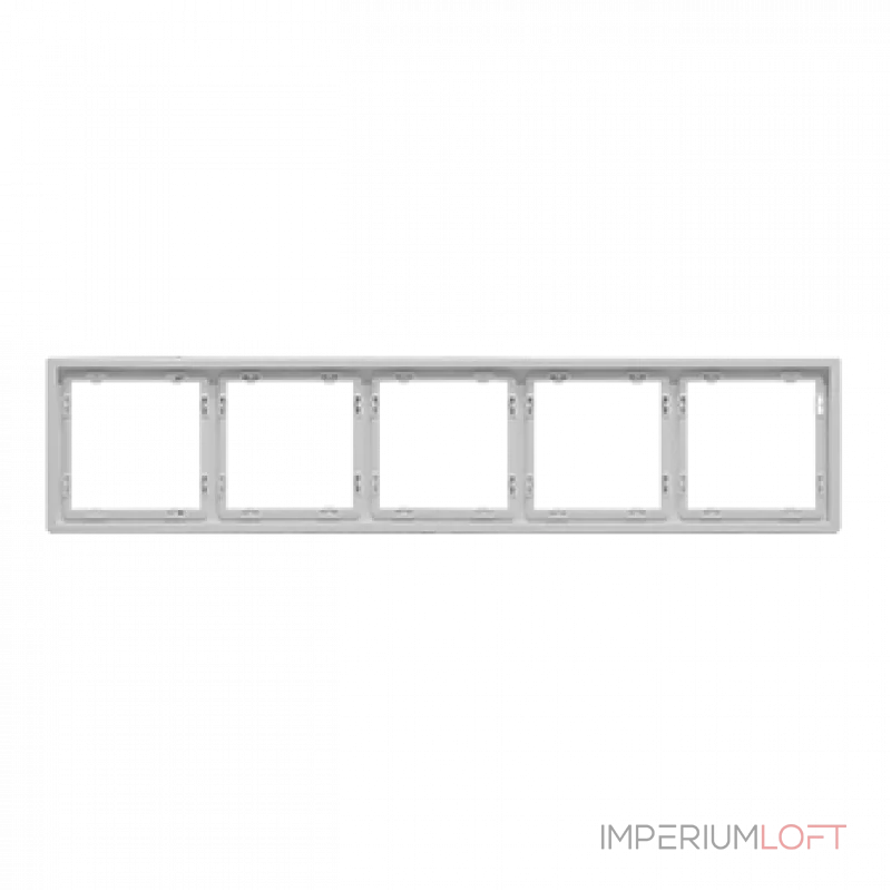Рамка на 5 постов для розеток и выключателей LeDron 5 Frame PC White от ImperiumLoft