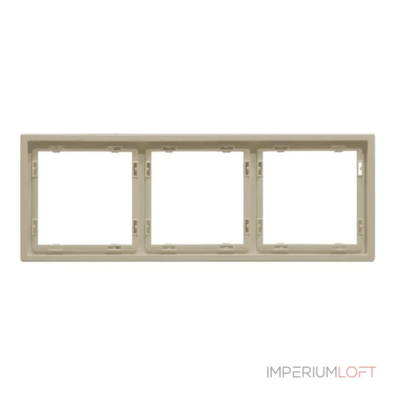 Рамка на 3 поста для розеток и выключателей LeDron 3 Frame PC Cashmere от ImperiumLoft