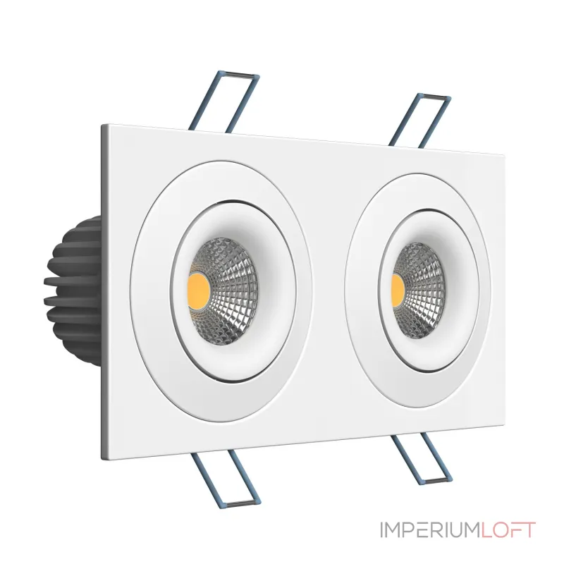 Встраиваемый поворотный светодиодный светильник LeDron LH07SB-R LH07SB-R SQ2 White 20W 3000K DIM TRIAC от ImperiumLoft