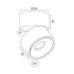 Потолочный поворотный светодиодный светильник LeDron LH13W LH13W White 4000K от ImperiumLoft