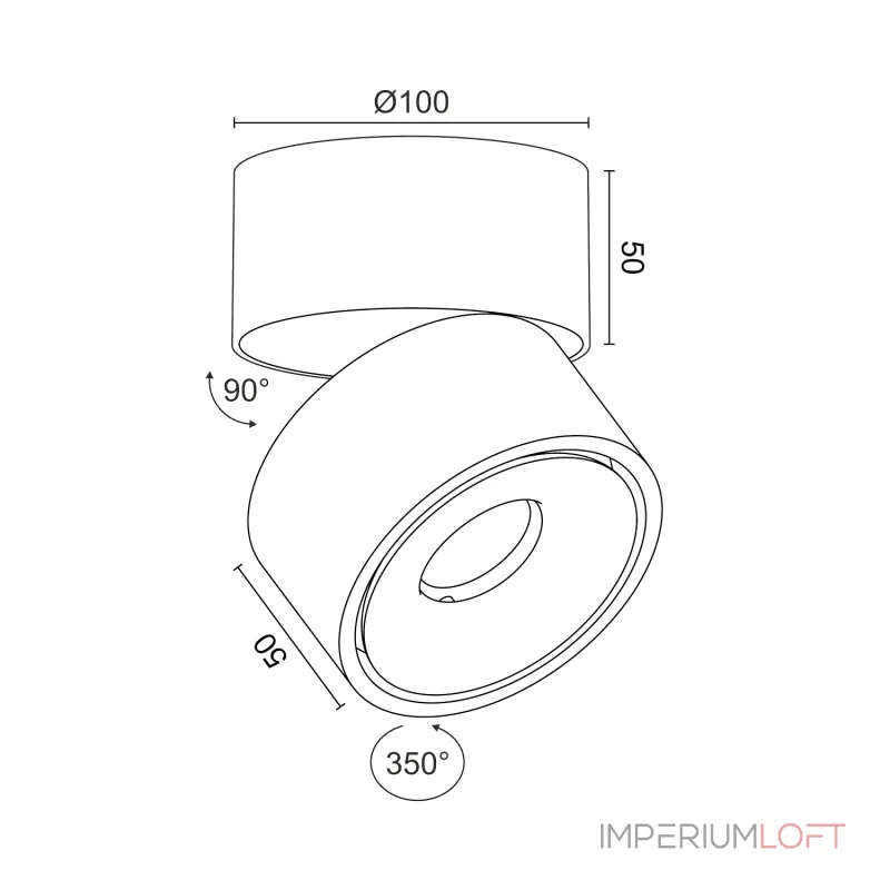 Потолочный поворотный светодиодный светильник LeDron LH13W LH13W White 4000K от ImperiumLoft Потолочный поворотный светодиодный светильник LeDron LH13W LH13W White 4000K от ImperiumLoft