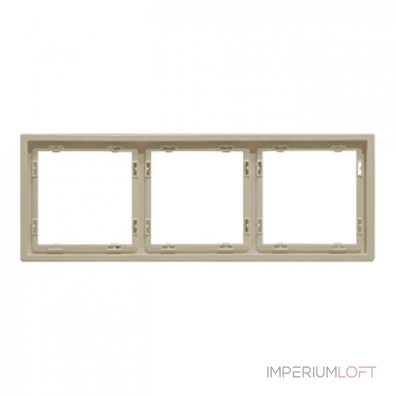 Рамка на 3 поста для розеток и выключателей LeDron 3 Frame PC Cashmere от ImperiumLoft