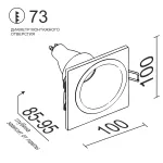 Встраиваемый светильник под сменную лампу LeDron AO1501010 AO1501010 SQ White-Black от ImperiumLoft