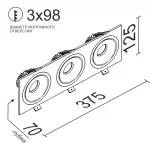 Встраиваемый светодиодный светильник LeDron LH10 LH10 SQ3 White от ImperiumLoft