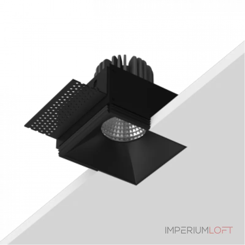 Встраиваемый светодиодный светильник LeDron RISE SQ H KIT1 RISE SQ H KIT1 LED 3K Black от ImperiumLoft