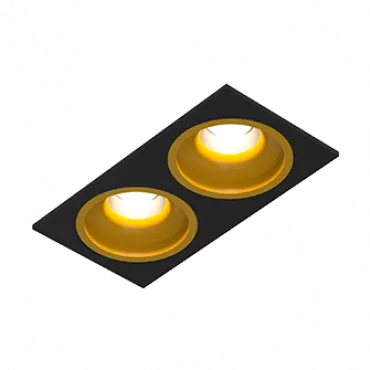 Встраиваемый светодиодный светильник LeDron LEVEL LEVEL SQ2 Black-Gold TRIAC 4000K