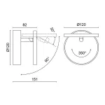 Настенный светодиодный светильник LeDron UFO UFO G2 Wooden Grey от ImperiumLoft