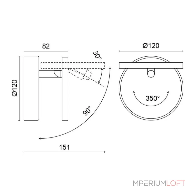 Настенный светодиодный светильник LeDron UFO UFO G2 Wooden Grey от ImperiumLoft Настенный светодиодный светильник LeDron UFO UFO G2 Wooden Grey от ImperiumLoft