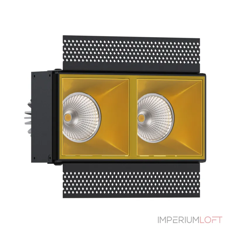 Встраиваемый светодиодный светильник LeDron RISE SQ H KIT2 RISE SQ H KIT2 LED 4K Gold от ImperiumLoft