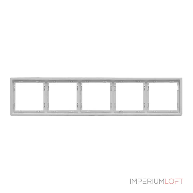 Рамка на 5 постов для розеток и выключателей LeDron 5 Frame PC White от ImperiumLoft