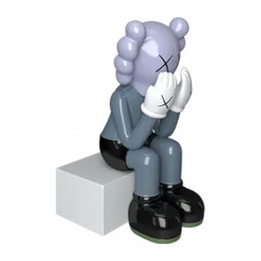 Дизайнерская статуэтка копилка LeDron KAWS 70B grey