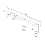 Потолочный поворотный светодиодный светильник LeDron SAGITONY SAGITONY E3 S60 W-Bl от ImperiumLoft