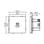 USB зарядное устройство типа A+С LeDron USB Socket A+C 65W Light Grey от ImperiumLoft
